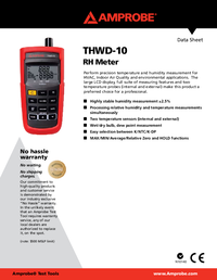 Thumbnail of document Data Sheet - THWD-10 Relative Humidity and Temperature Meter